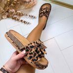DUBBELE STRIK SLIPPER 3890 LEOPARD