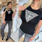 GUESS SS  TRIANGLE PYTHON T-SHIRT W5BI15J1314 BLACK