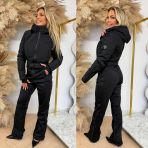 GUESS EVELYN TECH SKI JUMPSUIT W5BD1JW3252 BLACK