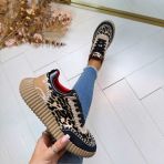 LA STRADA SNEAKER 2404328-1201 BLACK NUBK PU+LEO SATIN