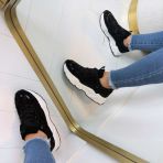LA STRADA SNEAKER 2211242-2202 BLACK/BLACK MICRO+STONES