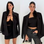 UNIQUE THE LABEL NOVEE BLAZER DEEP BLACK