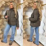 GUESS NEW CLAUDIA LIGHT PUFFER JACKET V4YL03WFUD0 G1EL BROWN