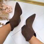 WENDY REAL LEATHER BOOTY 6338 BROWN