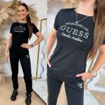GUESS NINA SS T-SHIRT V5YI12J1314 BLACK