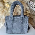 FAKE FUR TOTE BAG H3235 GREY