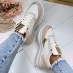 FASHION ZIP SNEAKER YY117 BEIGE