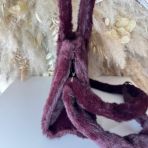 FAKE FUR TOTE BAG H3235 WINE RED
