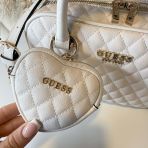 GUESS ATABEY BOX SATCHEL BAG QG989405 OFF WHITE