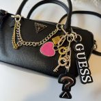 GUESS DAVINA SMALL SATCHEL BAG BG989905 BLACK