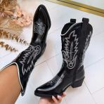 COWBOY LAARS *SHORT* DEN928 BLACK/PU