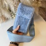 FAKE FUR PHONEBAG Q3216 BLUE