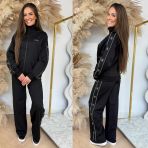 GUESS OCTAVIA WIDE LEG PANTS V5BB12KCX22 BLACK