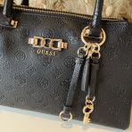 GUESS ANISE TRIPLE SATCHEL BAG PD991606 BLACK LOGO