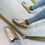 DWRS POONA CRACKLED SNEAKER B11456-51 CHAMP/OFFWHITE