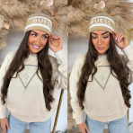 GUESS SEVYN 4G LOGO BEANIE W4BZ21Z3JD2 FNI4 BEIGE