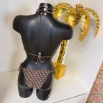 GUESS BEACH TRIANGLE BIKINI TOP E6GJ48KCBJ0 PMLZ BROWN