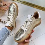 DWRS POONA CRACKLED SNEAKER B11456-51 CHAMP/OFFWHITE