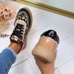 LA STRADA SNEAKER 2404328-1201 BLACK NUBK PU+LEO SATIN