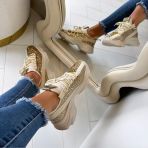 STEVE MADDEN MAXILLA-G SNEAKER 3431 GOLD GLITTER