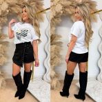 GUESS SS CN POPCORN TEE W6RI28I3Z14 G011 WHITE