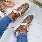 GUESS LOGO SNEAKER FLFBTZFAL12 BEIGE