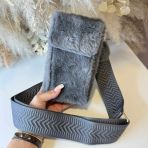 FAKE FUR PHONEBAG Q3216 GREY