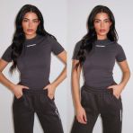 UNIQUE THE LABEL ROBYN **SHORTSLEEVE** CHARCOAL