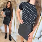 GUESS SS 4G ALLOVER LOGO TEE W5BI21I3Z14 BLACK