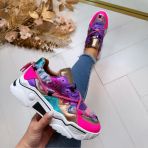 DWRS JUPITER TEDDY SNEAKER J5554C-59 NEON PINK/PURPLE