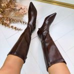 *SALE* LEATHER LOOK HAK LAARS DES8036 BROWN/PU