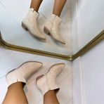 *SALE* SARA COWBOY BOOT DES668-*1* BEIGE/PU