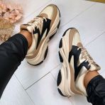 STEVE MADDEN PROGRESSIVE SNEAKER 0096 KHAKI/BLACK