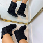 *SALE* LOVY FRINGE BOOT RQ-541 BLACK