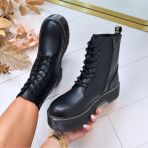 DEWI LEATHER LOOK BOOT BS37A BLACK *WEB ONLY*