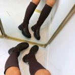 RIB SOCK LAARS 0-636 BROWN