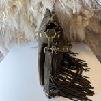 FRINGES BAG H5676 ARMY GREEN (DARK BROWN)