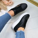 COLOURFULL HEART SNEAKER BO-130 BLACK *WEB ONLY*