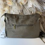 FRINGES BAG H5676 ARMY GREEN (DARK BROWN)
