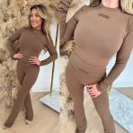 UNIQUE THE LABEL NOELLE LONG LONGSLEEVE TAUPE