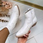 *SALE* SARA COWBOY BOOT DES668-*1* WHITE/PU