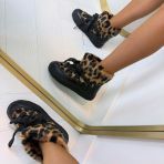 GUESS FURRY SNOWBOOT FLFUEKFUR10 LEOPARD