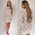 UNIQUE THE LABEL CASEY LACE **DRESS** WHITE