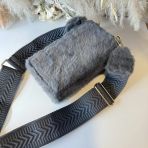FAKE FUR PHONEBAG Q3216 GREY