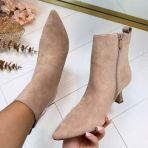 SUEDINE CUTE HEEL 00-017 KHAKI