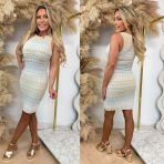 GUESS PRETTY DRESS W6GKB0Z1086 SM2K BEIGE/BLUE