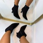 SUEDINE CUTE HEEL 00-017 BLACK