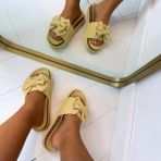 DUBBELE STRIK SLIPPER 3890 YELLOW