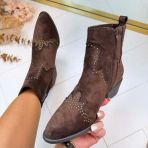 SUEDINE STUDS BOOT DES8070 BROWN/S