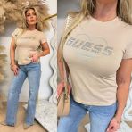 GUESS NARCISO CN T-SHIRT V5GI10K9RM1 G1G2 BEIGE